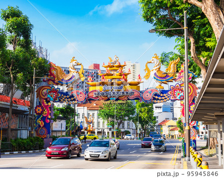 シンガポール　インド人街　※一部ソフトフォーカス 95945846