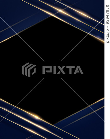 ネイビーの背景とゴールドの装飾 ネイビーの背景とゴールドの装飾 95947950