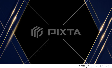 ネイビーの背景とゴールドの装飾 ネイビーの背景とゴールドの装飾 95947952