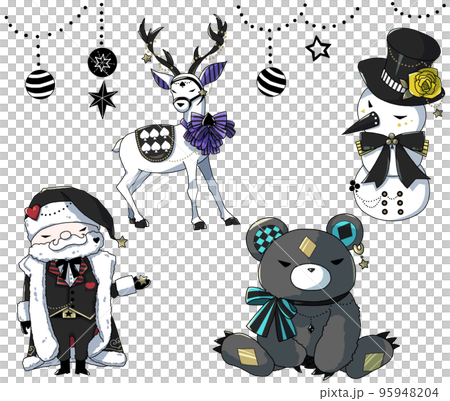 【ゴシック風】クリスマスキャラクターセット 95948204