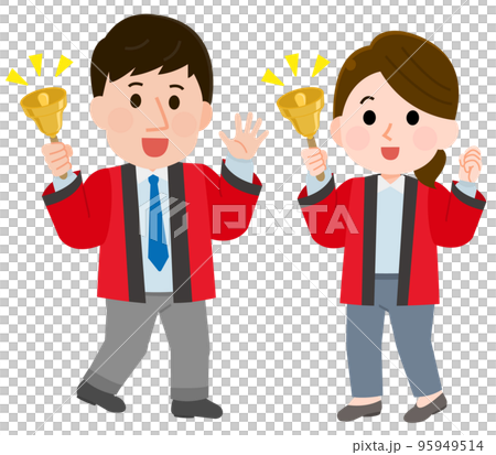 活動工作人員按手鈴的插圖 95949514