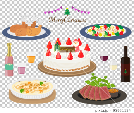 クリスマスパーティーの食べ物 95951154