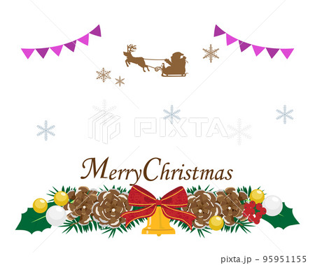 クリスマスのタイトル背景フレーム 95951155