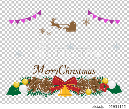 クリスマスのタイトル背景フレーム 95951155