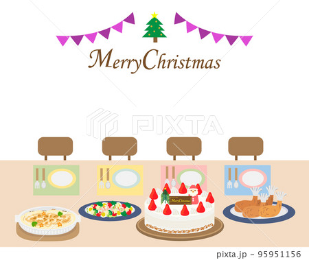 クリスマスパーティーの食べ物 95951156