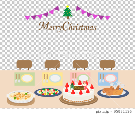 クリスマスパーティーの食べ物 95951156