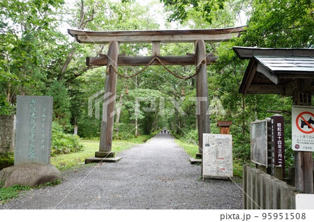 信州戸隠山　戸隠神社奥社鳥居 95951508