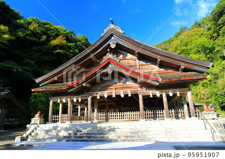 【島根県】晴天の美保神社(拝殿) 【島根県】晴天の美保神社(拝殿) 95951907