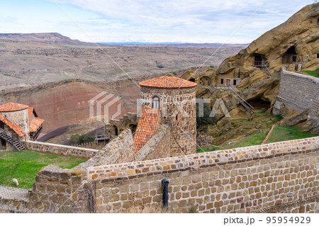 View of the monastery complex of David Gareja of Eastern Georgia View of the monastery complex of David Gareja of Eastern Georgia 95954929
