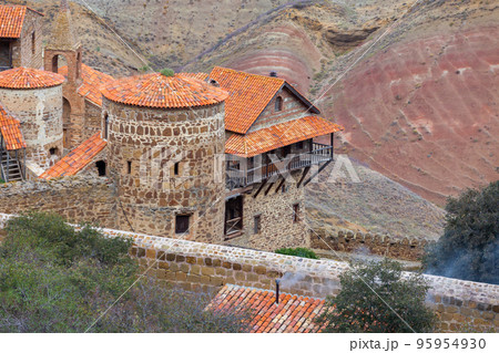 View of the monastery complex of David Gareja of Eastern Georgia View of the monastery complex of David Gareja of Eastern Georgia 95954930