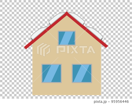 屋頂上安裝了雪塞以防止雪落的房子 95956446