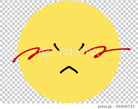 丸い顔のイラスト素材 95956733