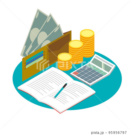 家計簿でお金を管理するイメージ 95956797