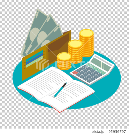 家計簿でお金を管理するイメージ 95956797