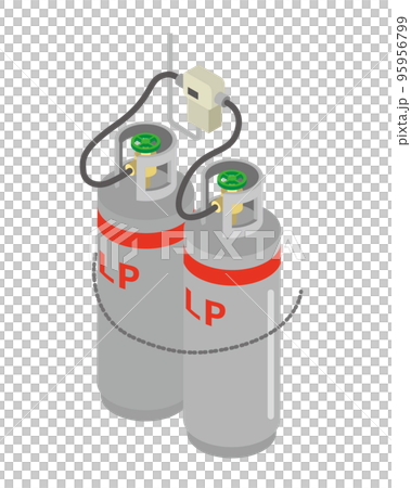 Propane gas cylinder installed in a house 95956799