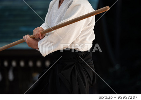 杖術の演武 杖術の演武 95957287