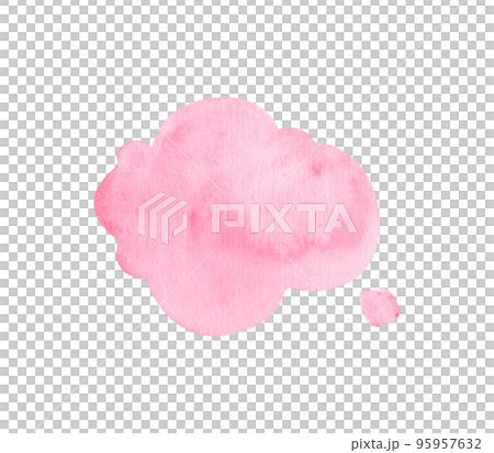 Watercolor hand drawn speech bubble. Watercolor hand drawn speech bubble. 95957632