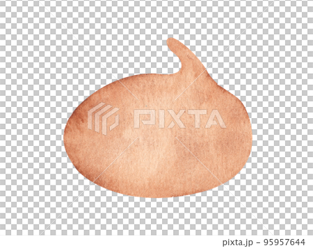 Watercolor hand drawn speech bubble. Watercolor hand drawn speech bubble. 95957644