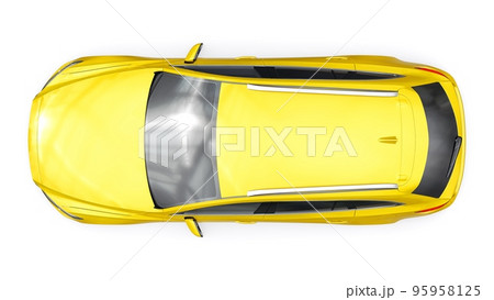 family mid-size city car station wagon on a white background. 3d rendering. family mid-size city car station wagon on a white background. 3d rendering. 95958125