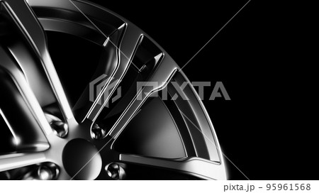 Metal car disc. Cinematic close-up shooting. Metal car disc. Cinematic close-up shooting. 95961568