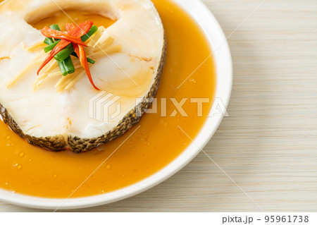 Steamed Cod Fish with Soy Sauce Steamed Cod Fish with Soy Sauce 95961738