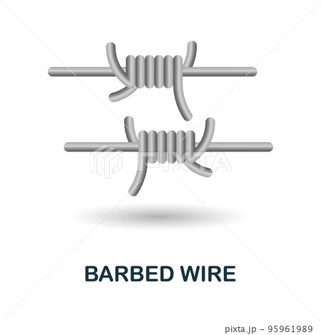 Barbed Wire icon. 3d illustration from war collection. Creative Barbed Wire 3d icon for web design, templates, infographics and more 95961989