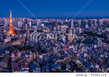 《東京都》東京ブルーナイト・都市風景 95962128