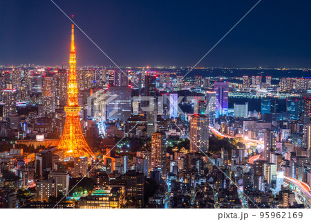 《東京都》東京ブルーナイト・都市風景 95962169