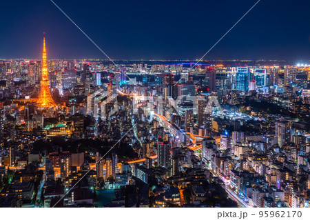 《東京都》東京ブルーナイト・都市風景 95962170