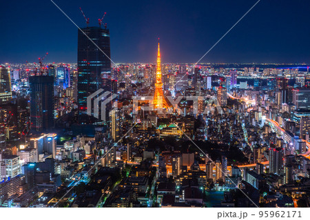 《東京都》東京ブルーナイト・都市風景 95962171