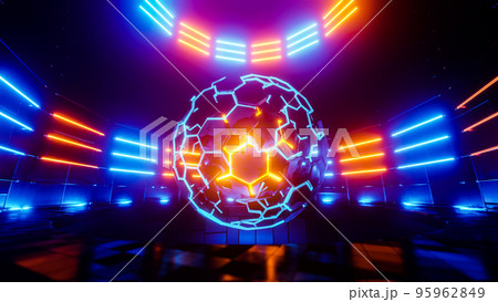 Rotating nuclear reactor core. 3D rendering illustration. Rotating nuclear reactor core. 3D rendering illustration. 95962849