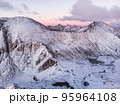 Panorama of a colored winter mountain landscape in South Tyrol 95964108