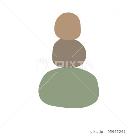 Balance stones for spa. Zen concept of concentration. Simple illustration Balance stones for spa. Zen concept of concentration. Simple illustration 95965261