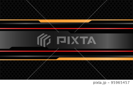 Abstract red yellow black cyber thin line geometric on grey circle mesh design modern futuristic background vector Abstract red yellow black cyber thin line geometric on grey circle mesh design modern futuristic background vector 95965457