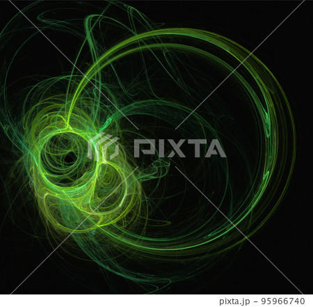 illustration of a green space planet star system, color graphics, background illustration of a green space planet star system, color graphics, background 95966740