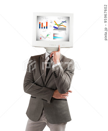 Businessman as computer 95967602
