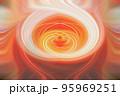 The illustration of the curve of the light line of the fire, Abstract motion blur background, Lines multicolor abstract background on light background, Bright background, Empty space 95969251
