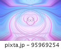 Illustration of light lines in soft colors, Illustrated curves of purple and red fibers, Abstract green background and many bright colors., desktop computer background 95969254