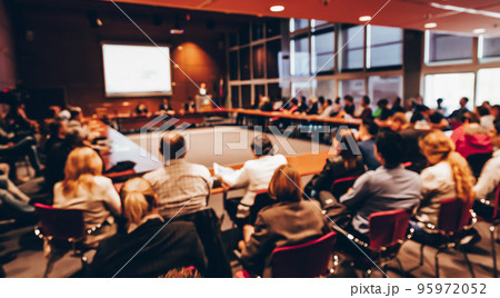 Public speaker giving talk at business event. Public speaker giving talk at business event. 95972052