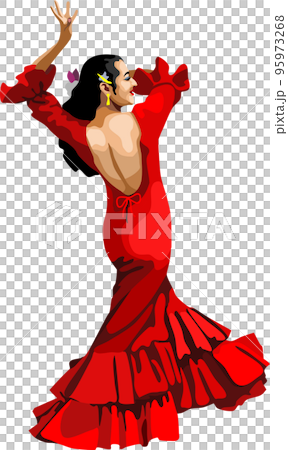 Spain Flamenco Dancer Girl Spain Flamenco Dancer Girl 95973268