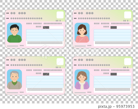 マイナンバーカード_身分証_世代バリエーション 95973953