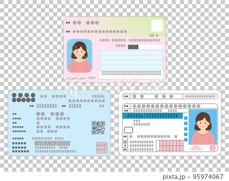 My number card, insurance card, driver's license _ identification card _ female 95974067