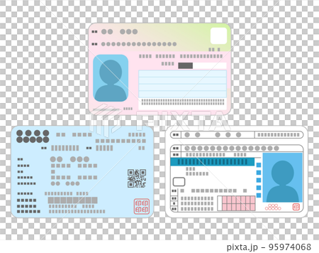 マイナンバーカード・保険証・運転免許証_身分証 95974068