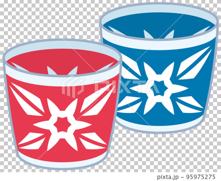 Satsuma Kiriko sake cup glass Kagoshima 95975275