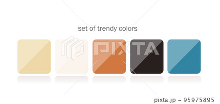 行のカラーパレッ。配色。カラーチャート。色見本。基本の色。色相。色相環 95975895