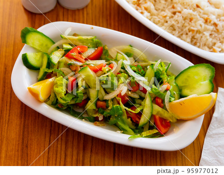 Light delicious and healthy vegetable salad Choban 95977012