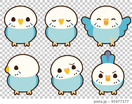セキセイインコ_ブルー　フチあり 95977377