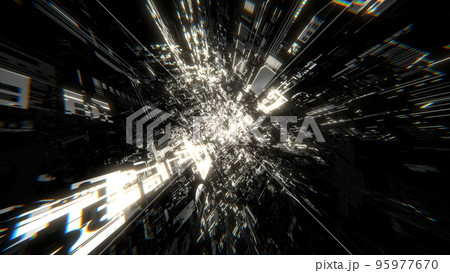 VJ トンネル サイバー SF メカニカル 白黒 [別Verあり] 95977670