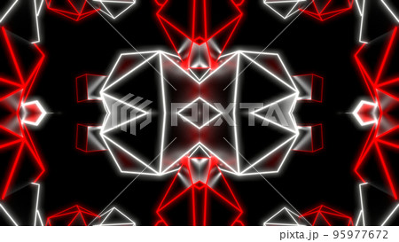 VJ 線対象 シームレス ナイトクラブ 赤 黒 白 [別Verあり] 95977672