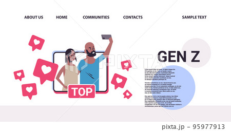 social media influencers watching live streaming generation Z lifestyle concept new demography trend with progressive youth gen 95977913